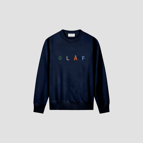Sans Embro Crewneck - Navy