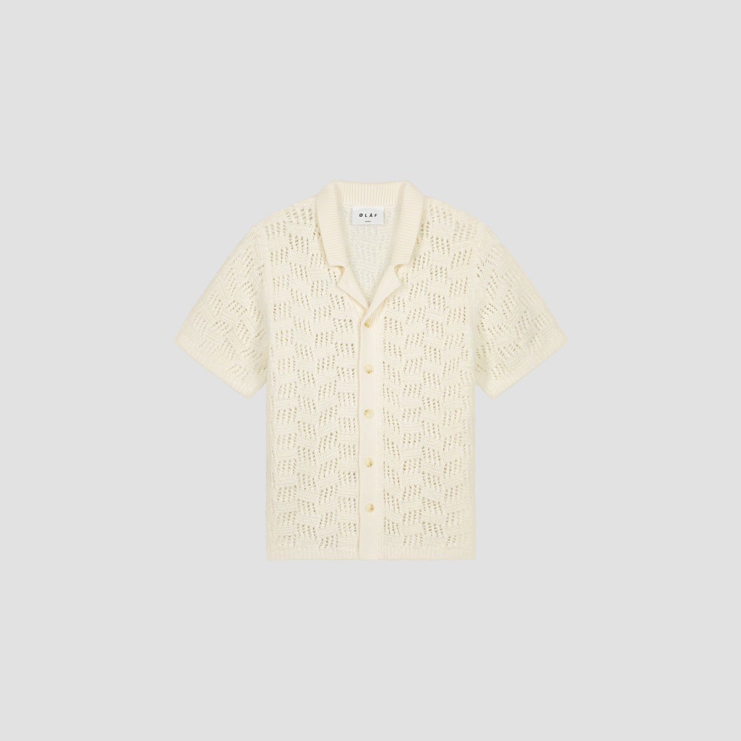 Check Knitted SS Shirt - Off White