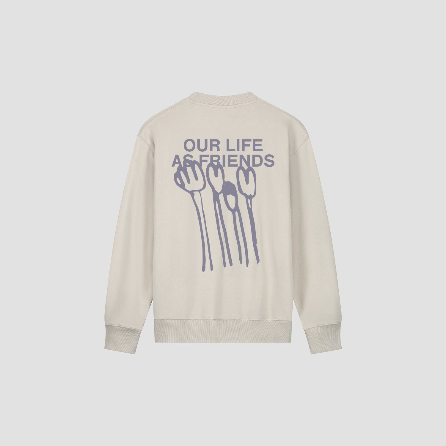 Flower Poster Crewneck - Cement