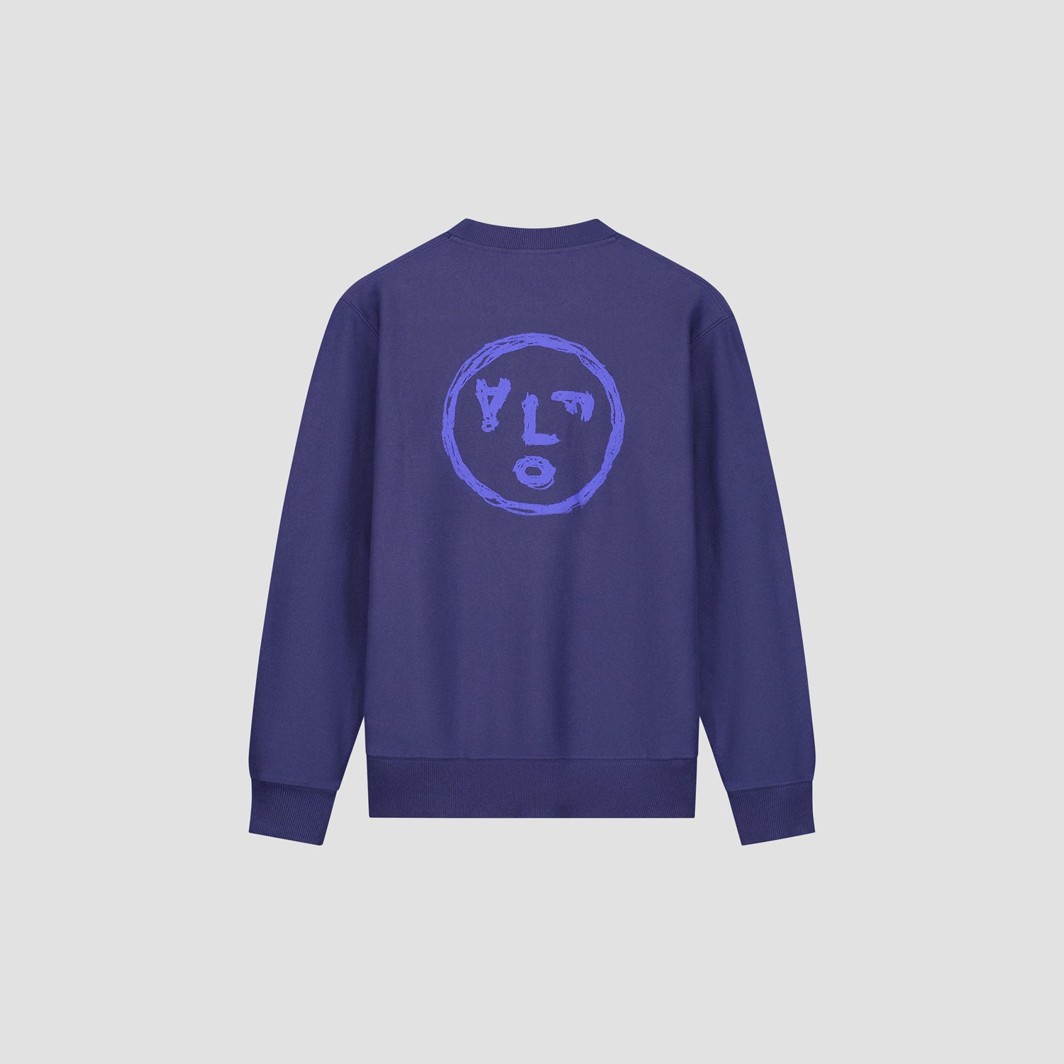 Face Crayon Crewneck - Deep Violet