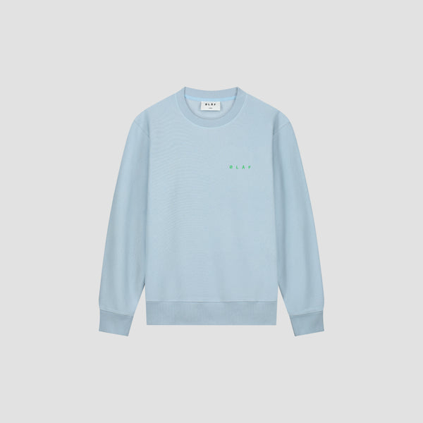 Face Crayon Crewneck - Glacier Blue