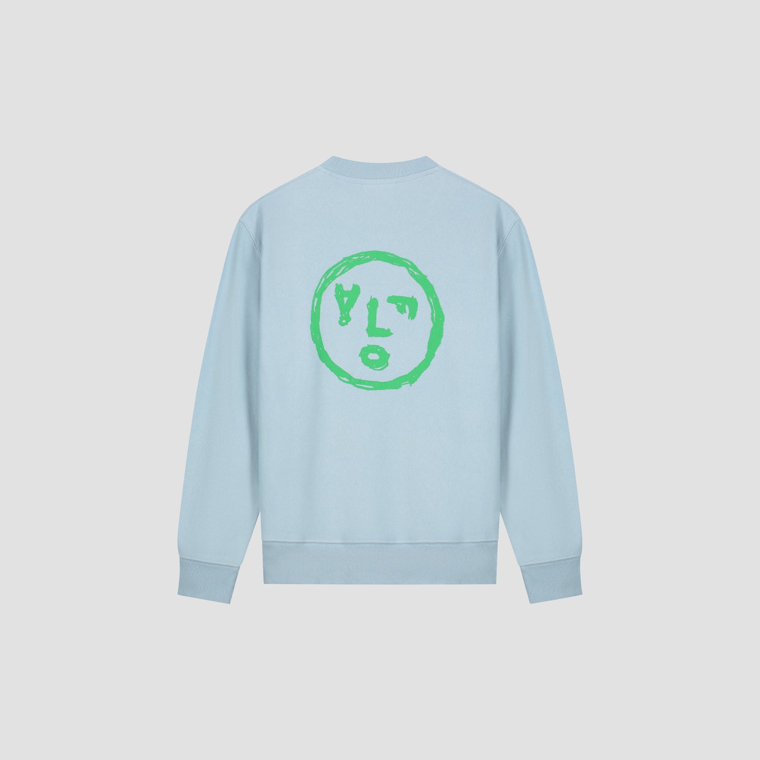 Face Crayon Crewneck - Glacier Blue