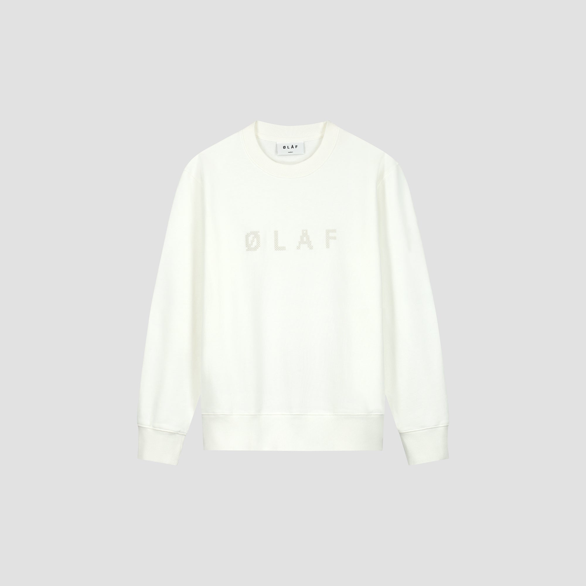 Cross Stitch Crewneck - White