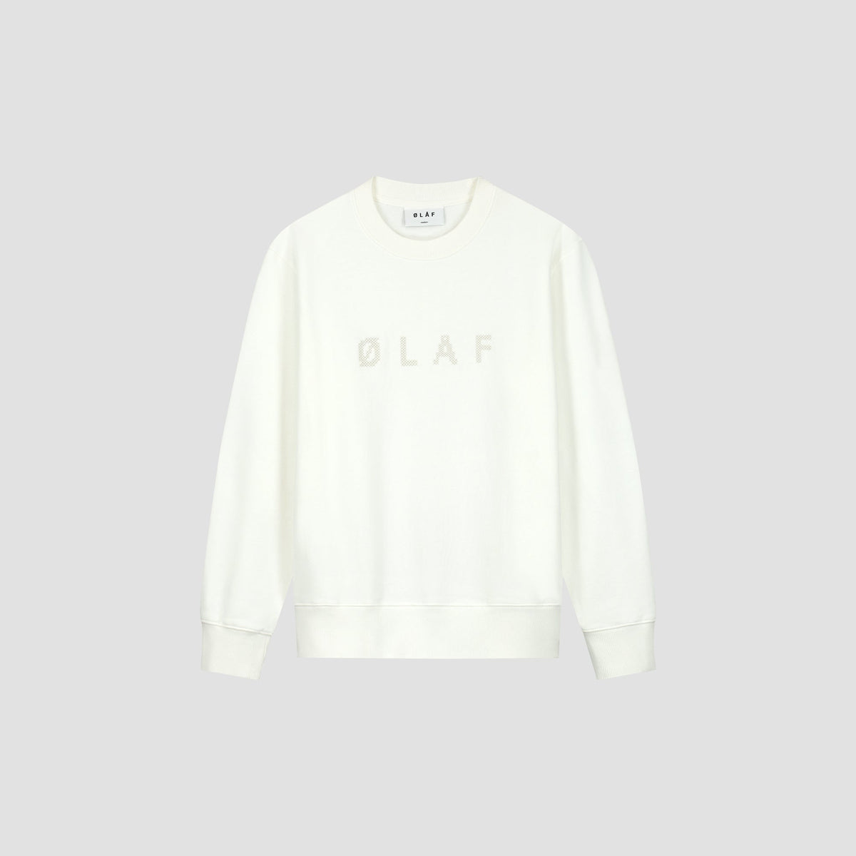 CROSS STITCH CREWNECK | WHITE