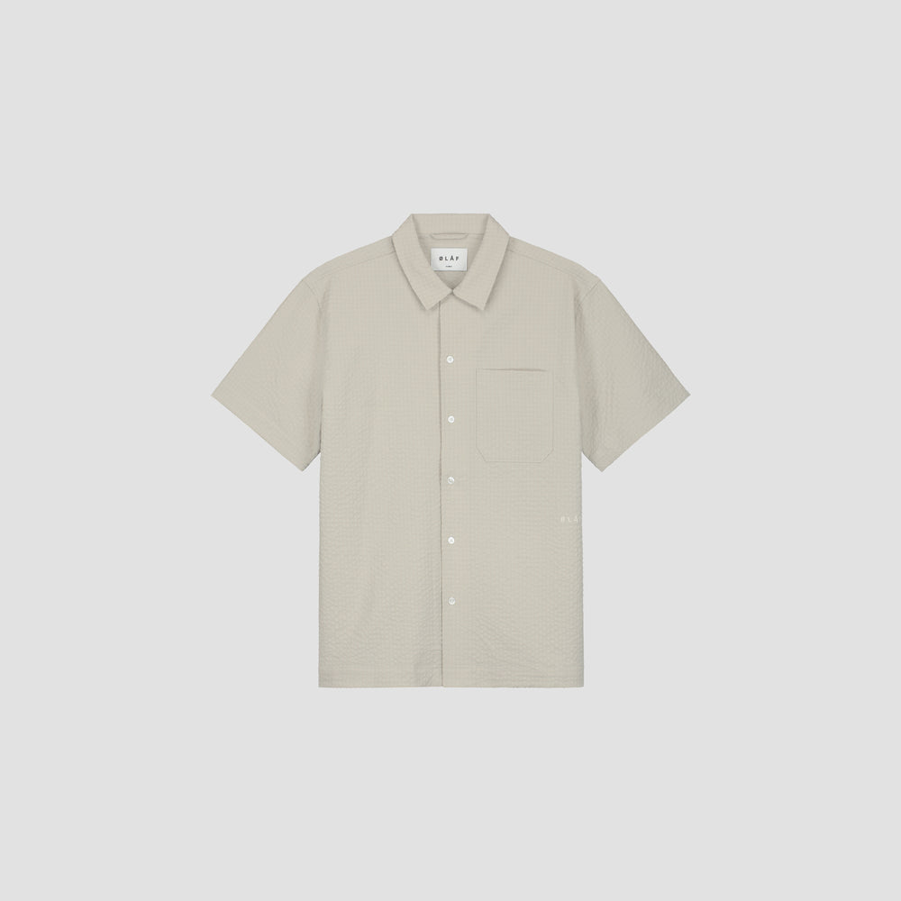 Seersucker Shirt SS - Cement