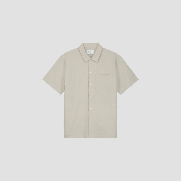 Seersucker Shirt SS - Cement