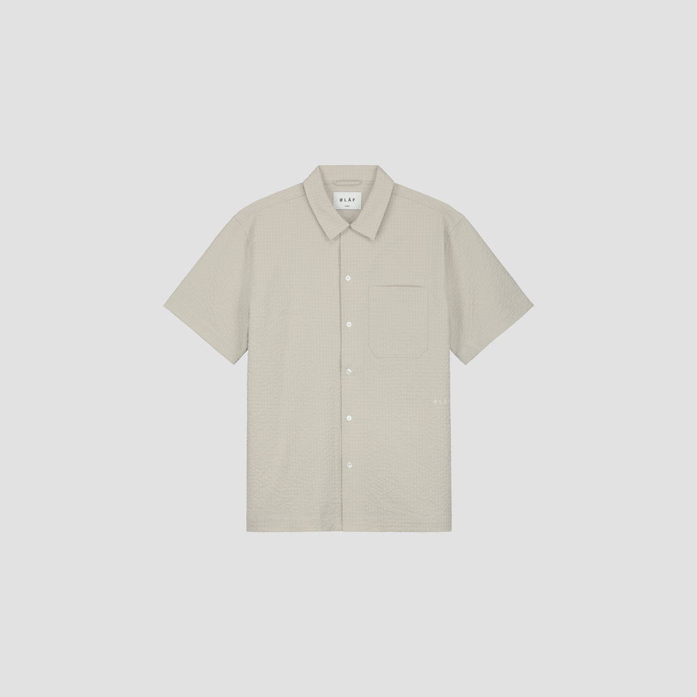 SEERSUCKER SHIRT SS | CEMENT