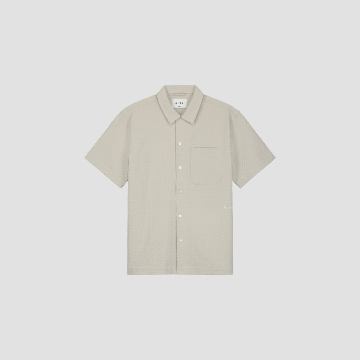 SEERSUCKER SHIRT SS | CEMENT