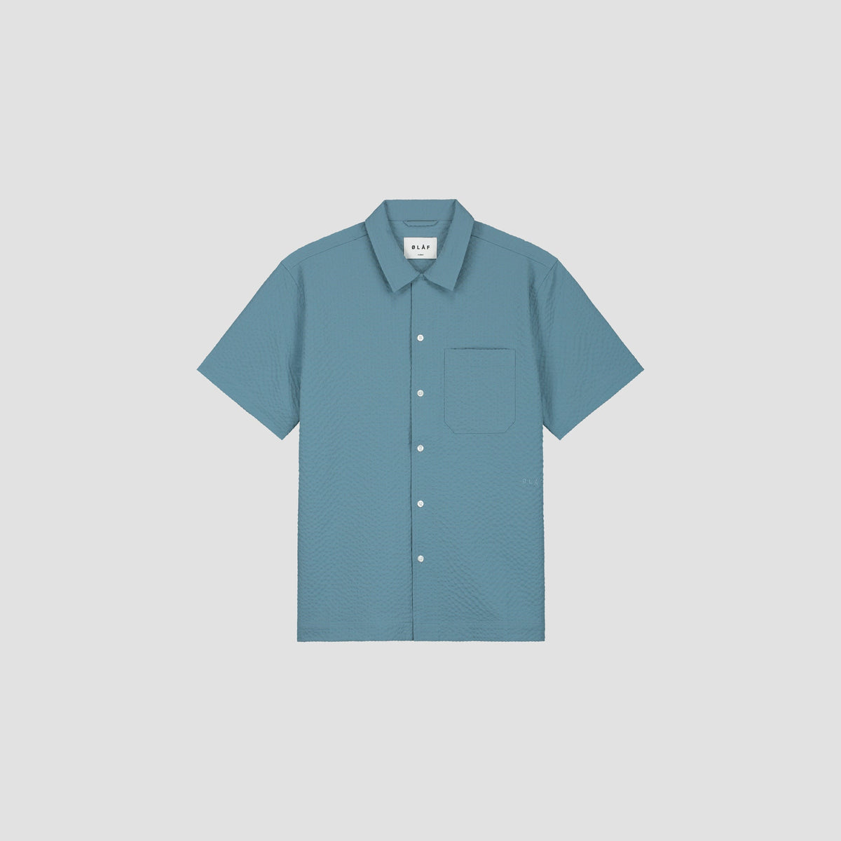 SEERSUCKER SHIRT SS | STORM BLUE