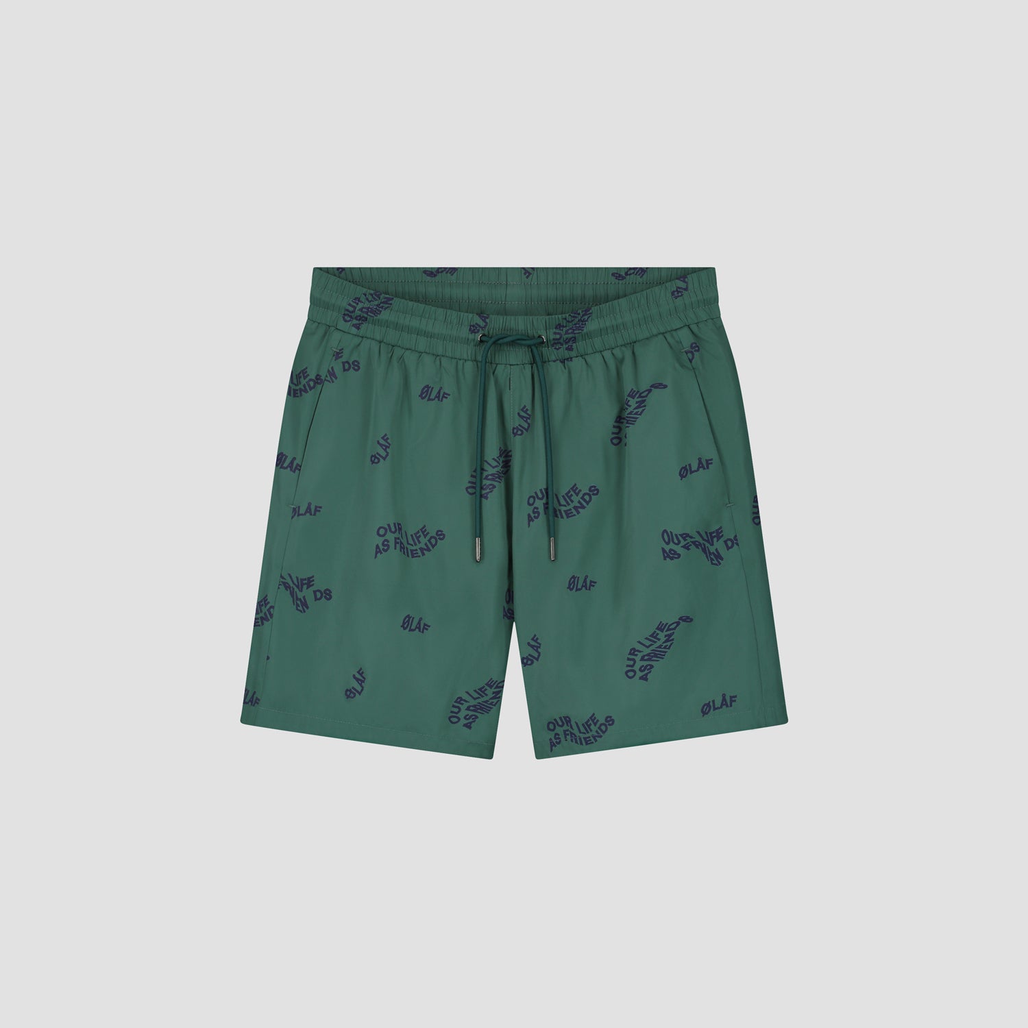 Wavy AOP Swim Shorts - Washed Green