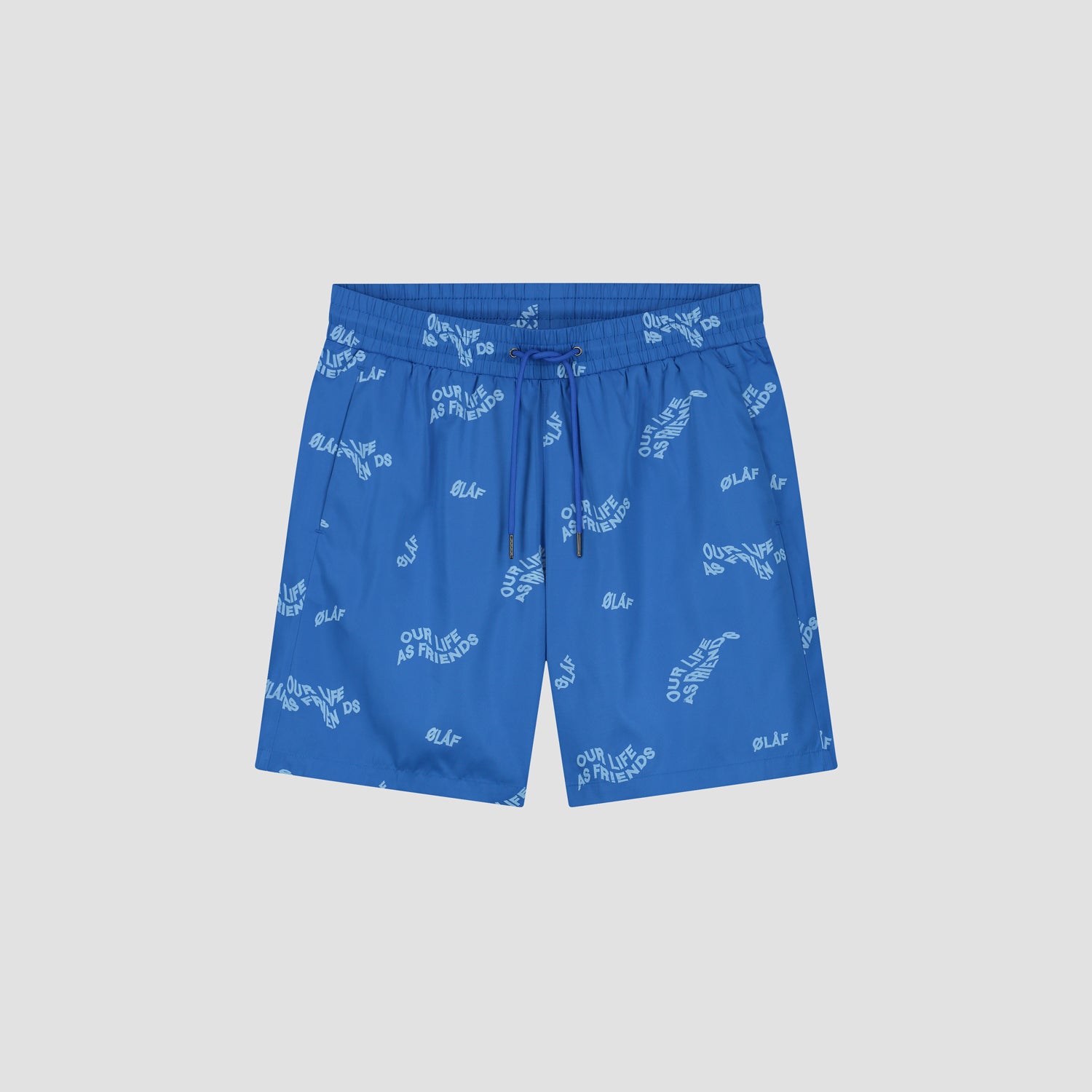 Wavy AOP Swim Shorts - Blue