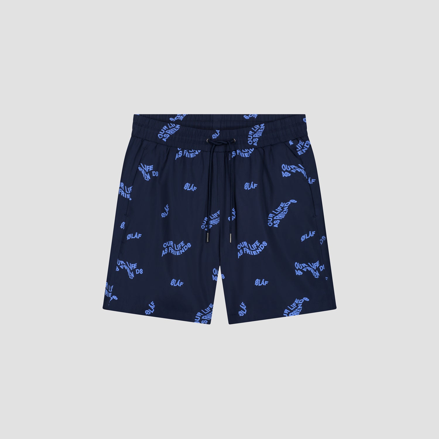Wavy AOP Swim Shorts - Navy