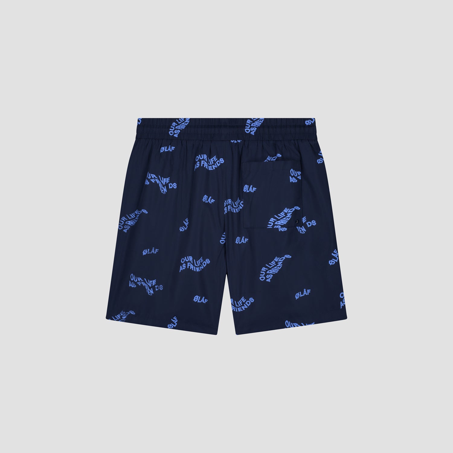 Wavy AOP Swim Shorts - Navy