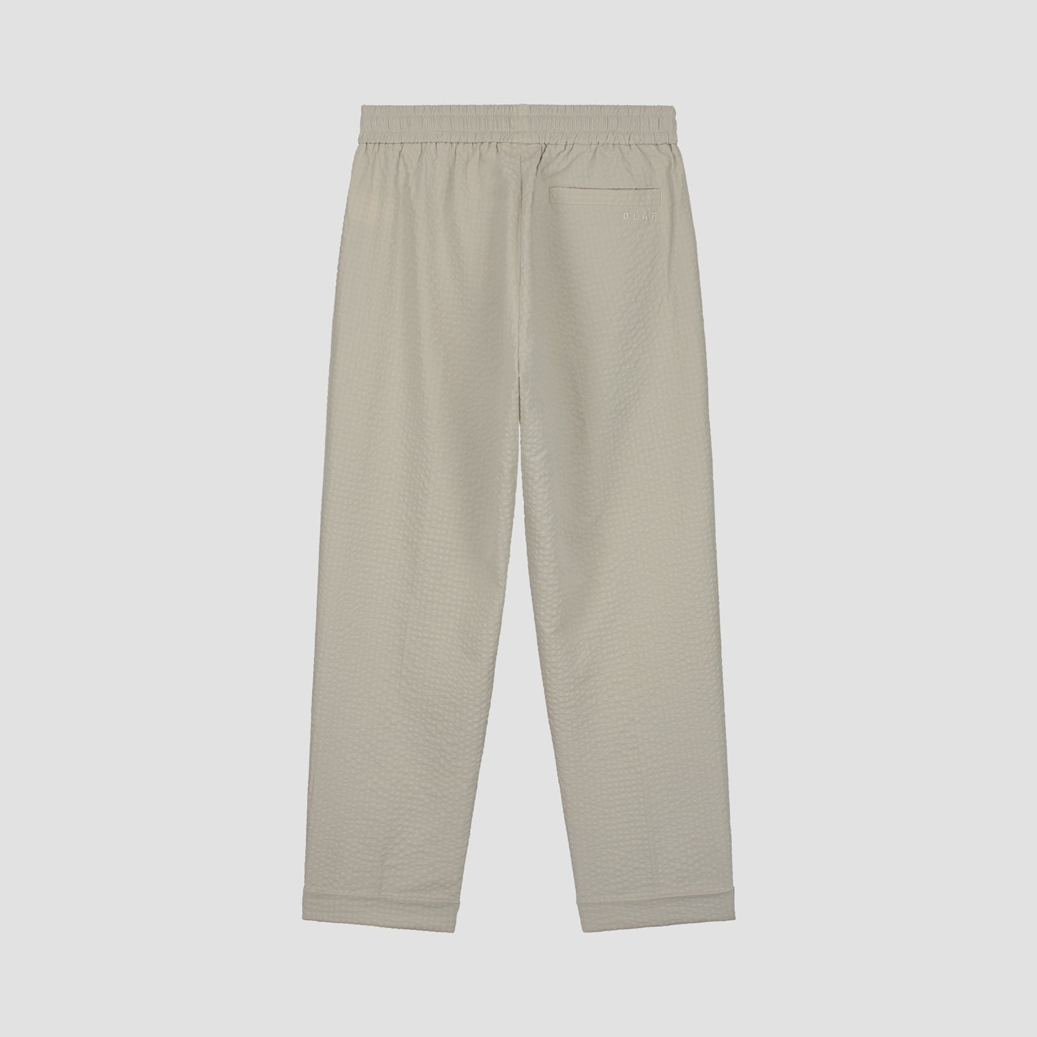 Seersucker Slim Pants - Cement