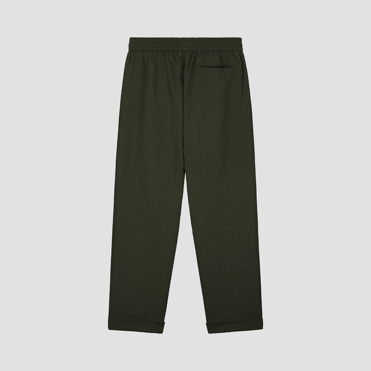 Seersucker Slim Pants - Dark Green