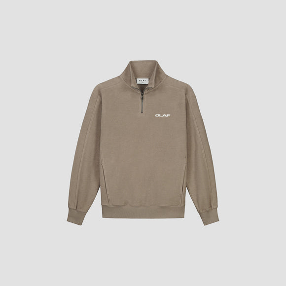 Drift Zip Mock - Cedar Brown