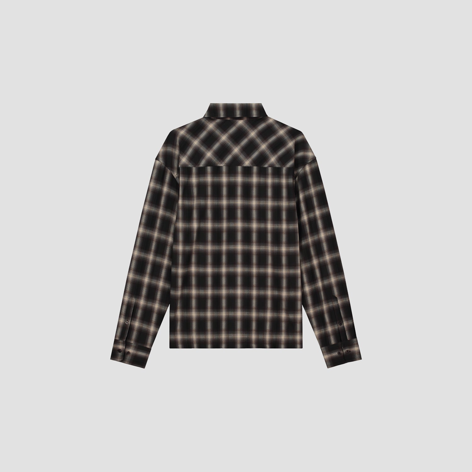 Plaid Boxy Shirt - Multi/Brown