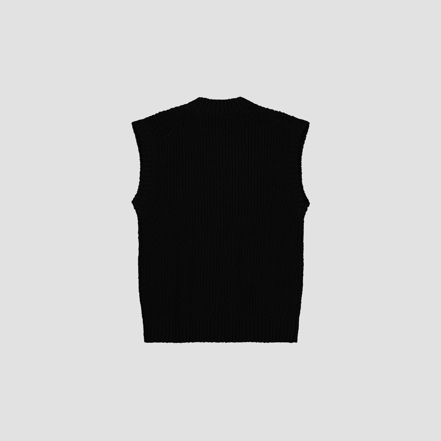 Knitted Vest - Black