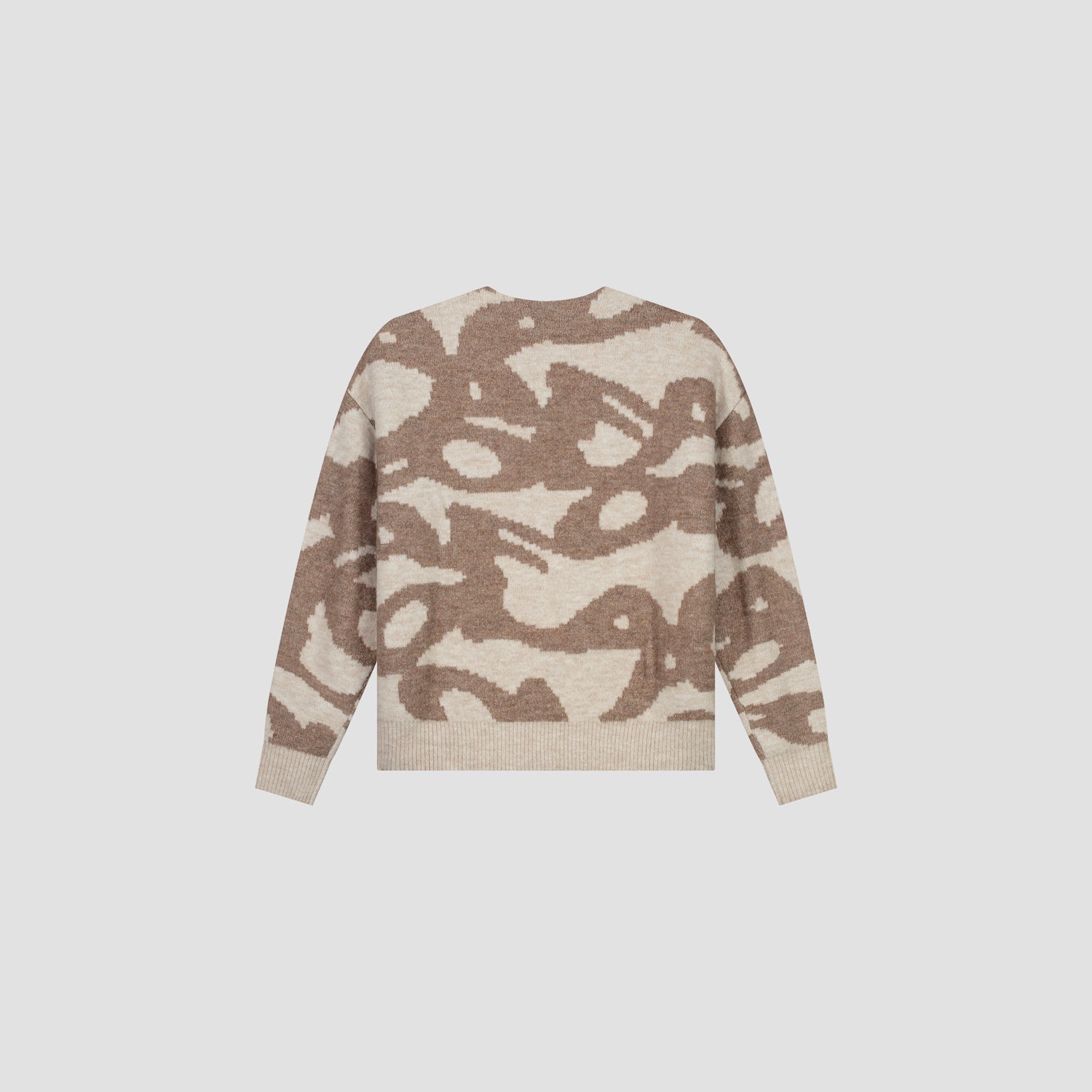 Wavy Drift Knitted Cardigan - Brunette