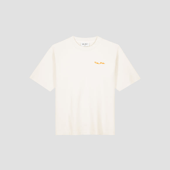 Wavy Drift Embro Tee - Off White