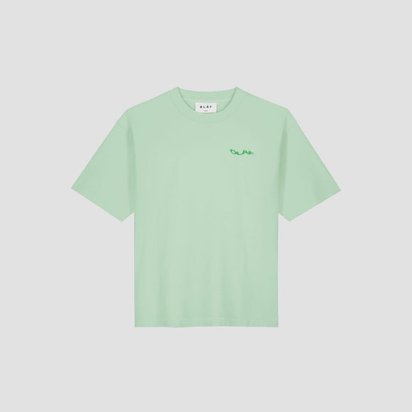 Wavy Drift Embro Tee - Pale Green