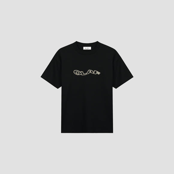 Zigzag Wavy Drift Tee - Black