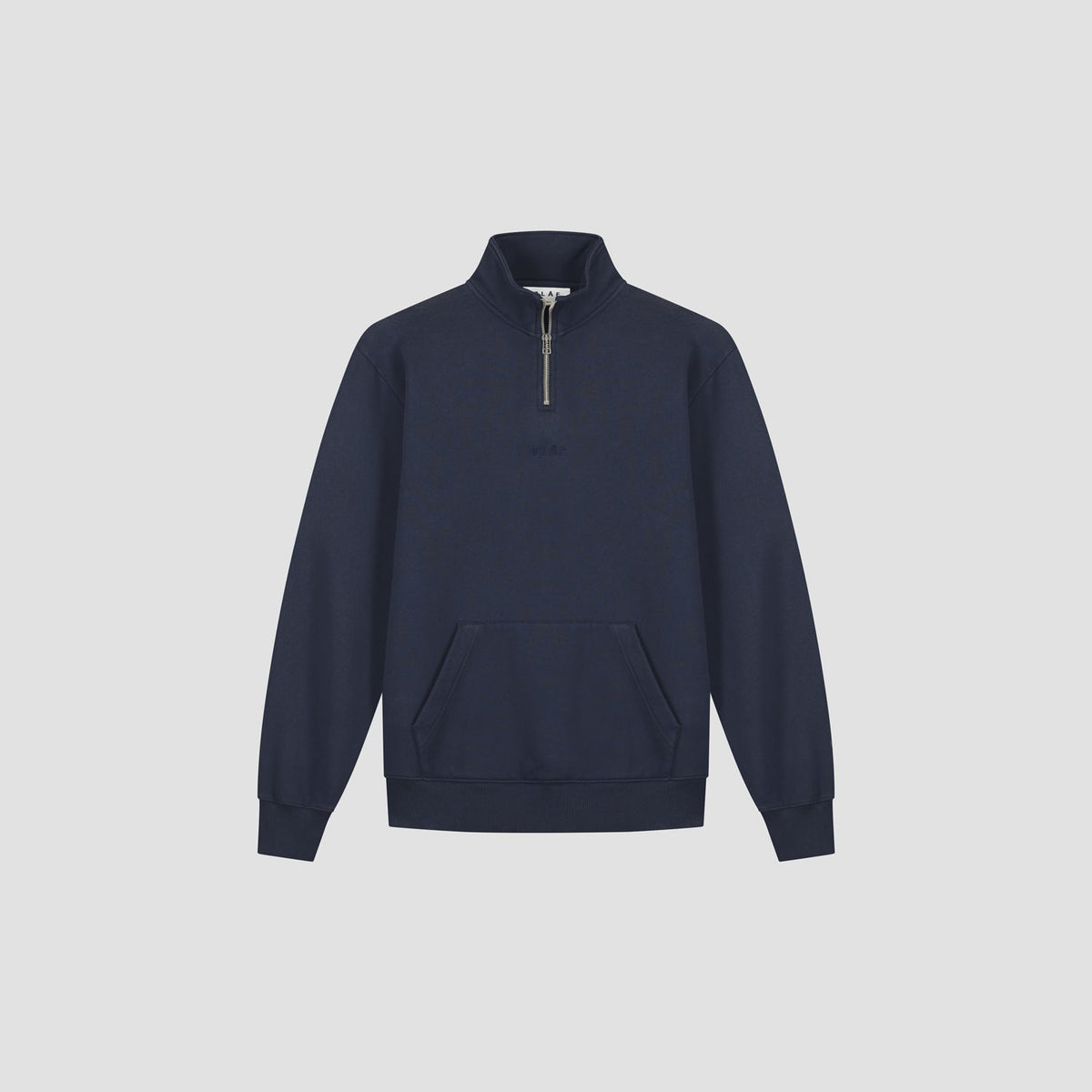 BLOCK ZIP MOCK | NAVY