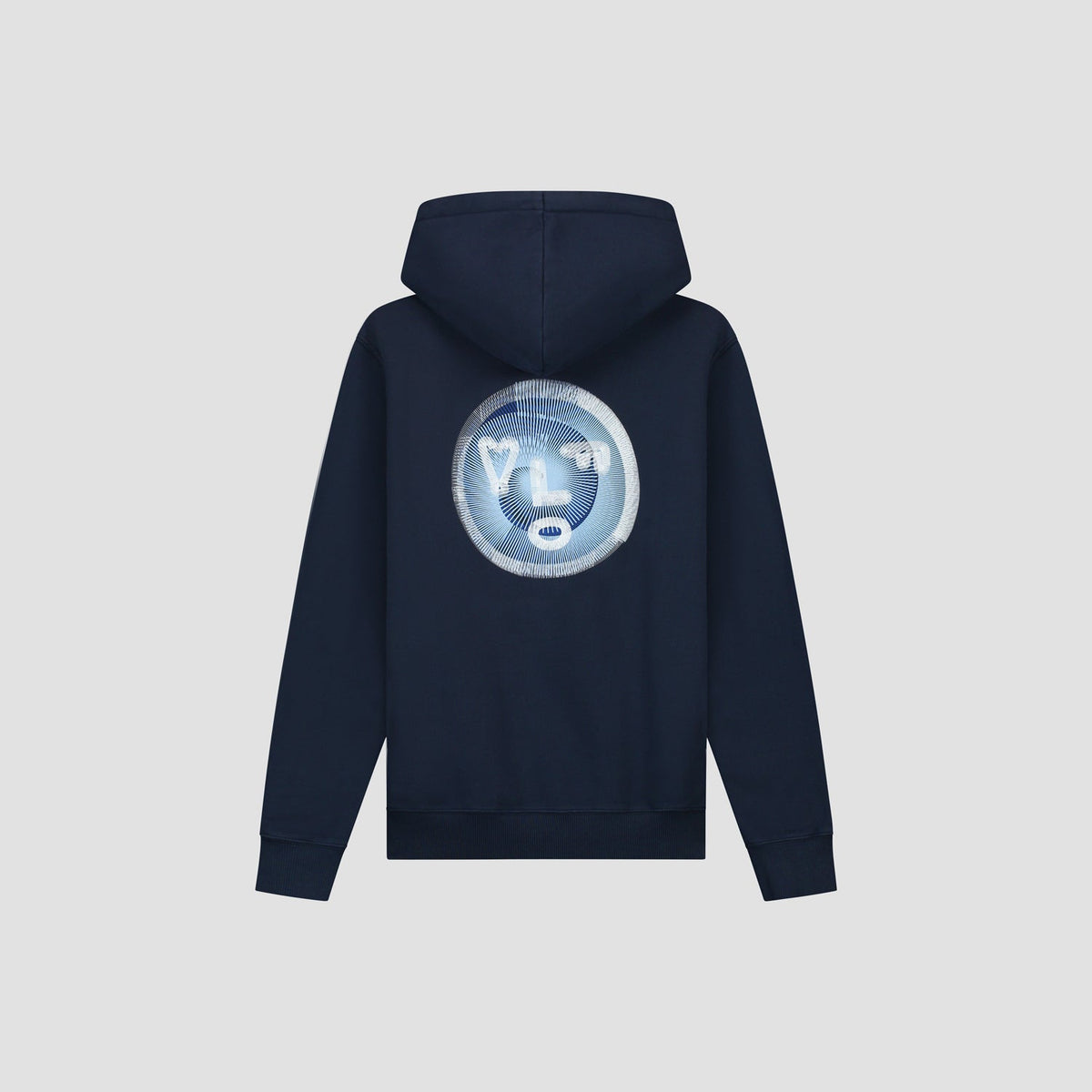 SPIRAL FACE HOODIE | NAVY