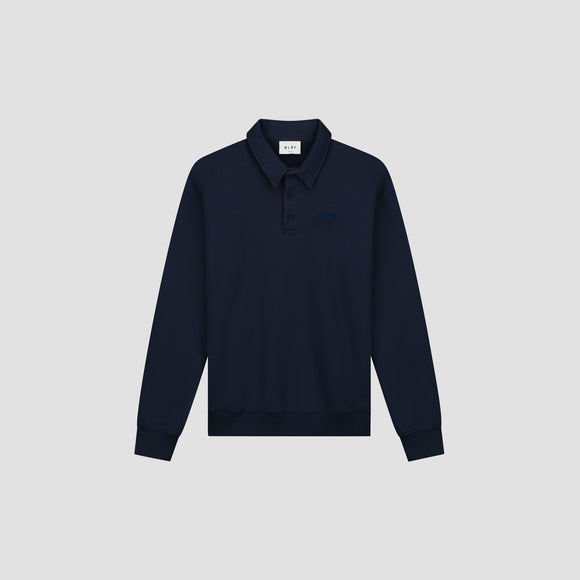 Signature Polo Sweatshirt - Navy