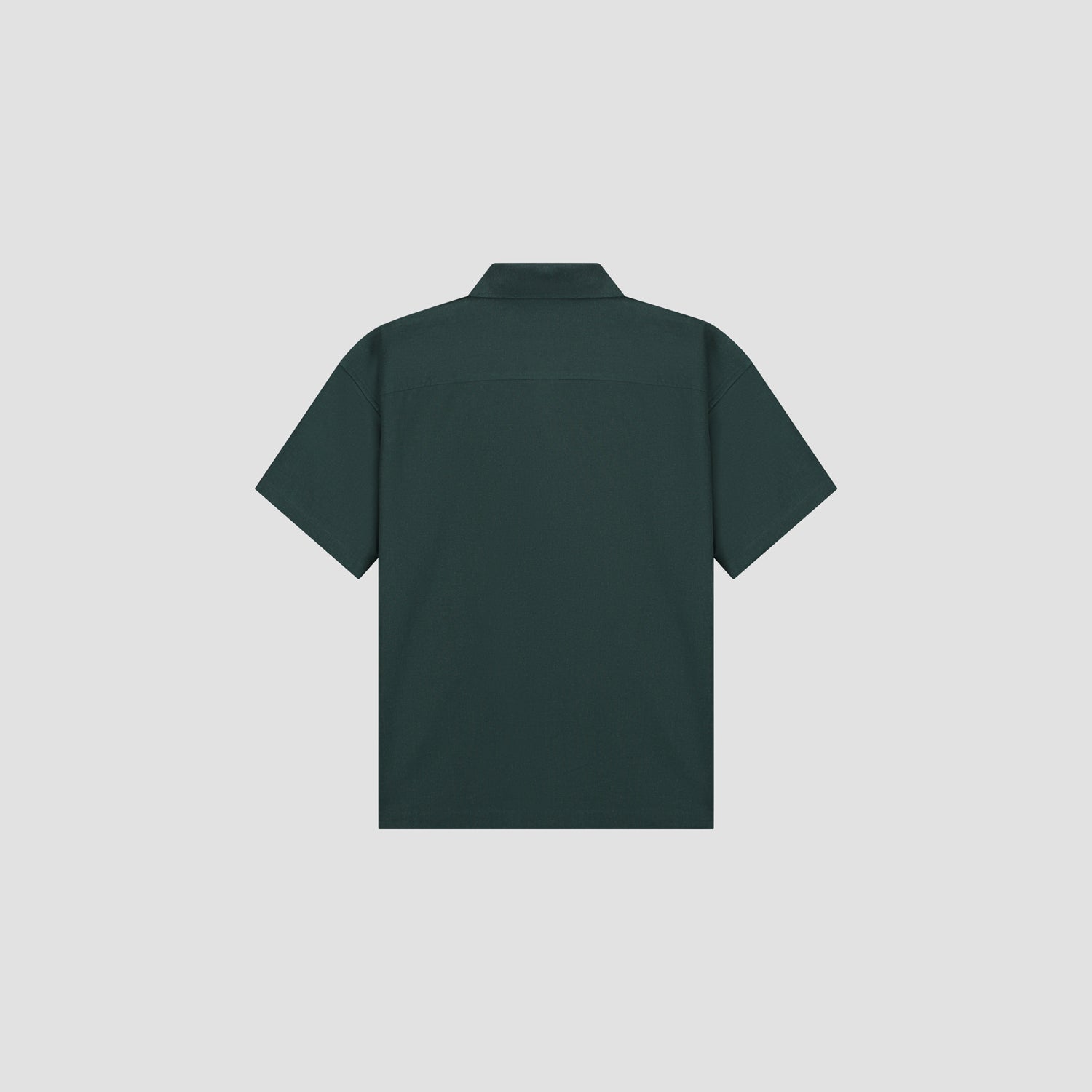 Linen Camp SS Shirt - Dark Green