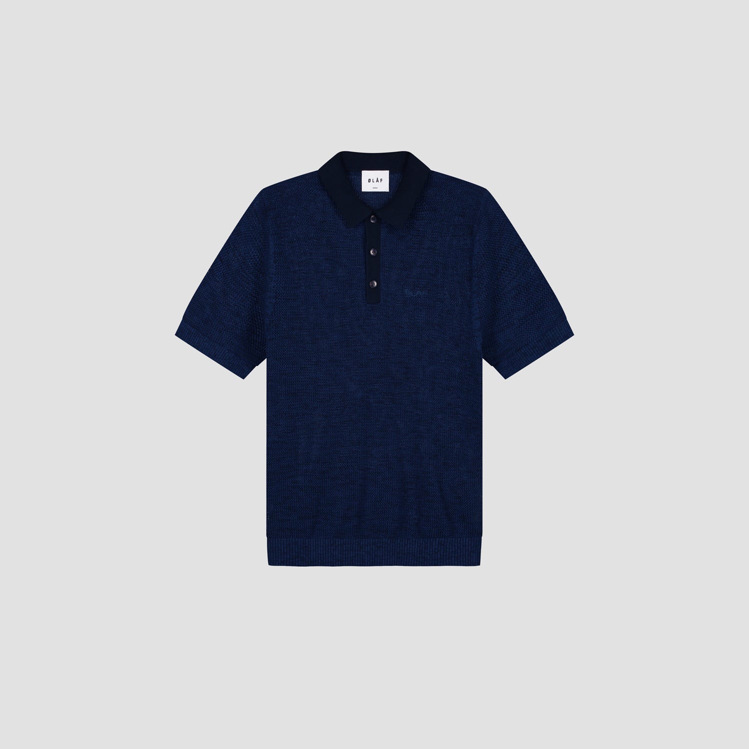 【ネイビー（40）】Knit SS Polo Polo SS Knit - Navy – OLAF