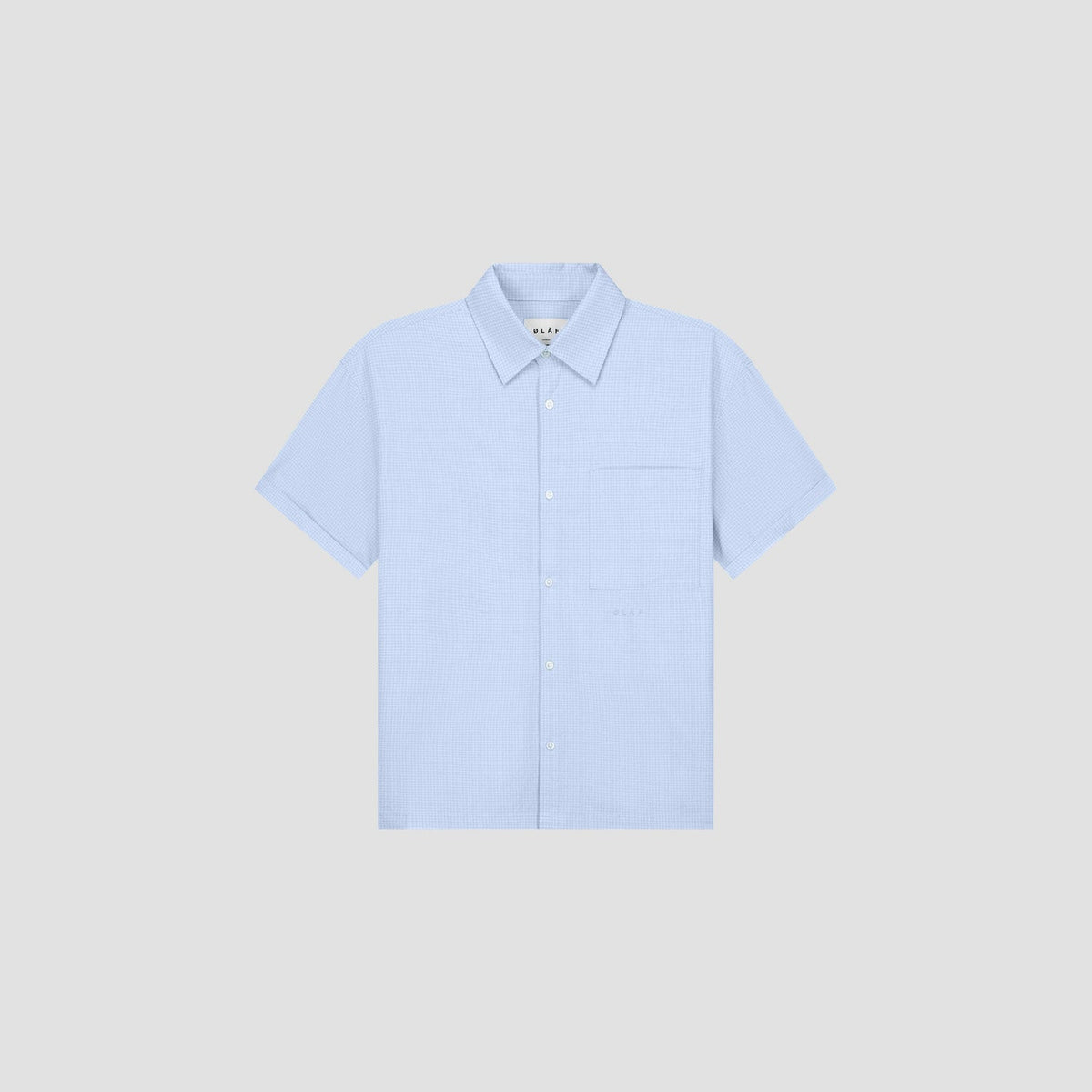 BOXY MINI CHECK SHIRT | SURF BLUE