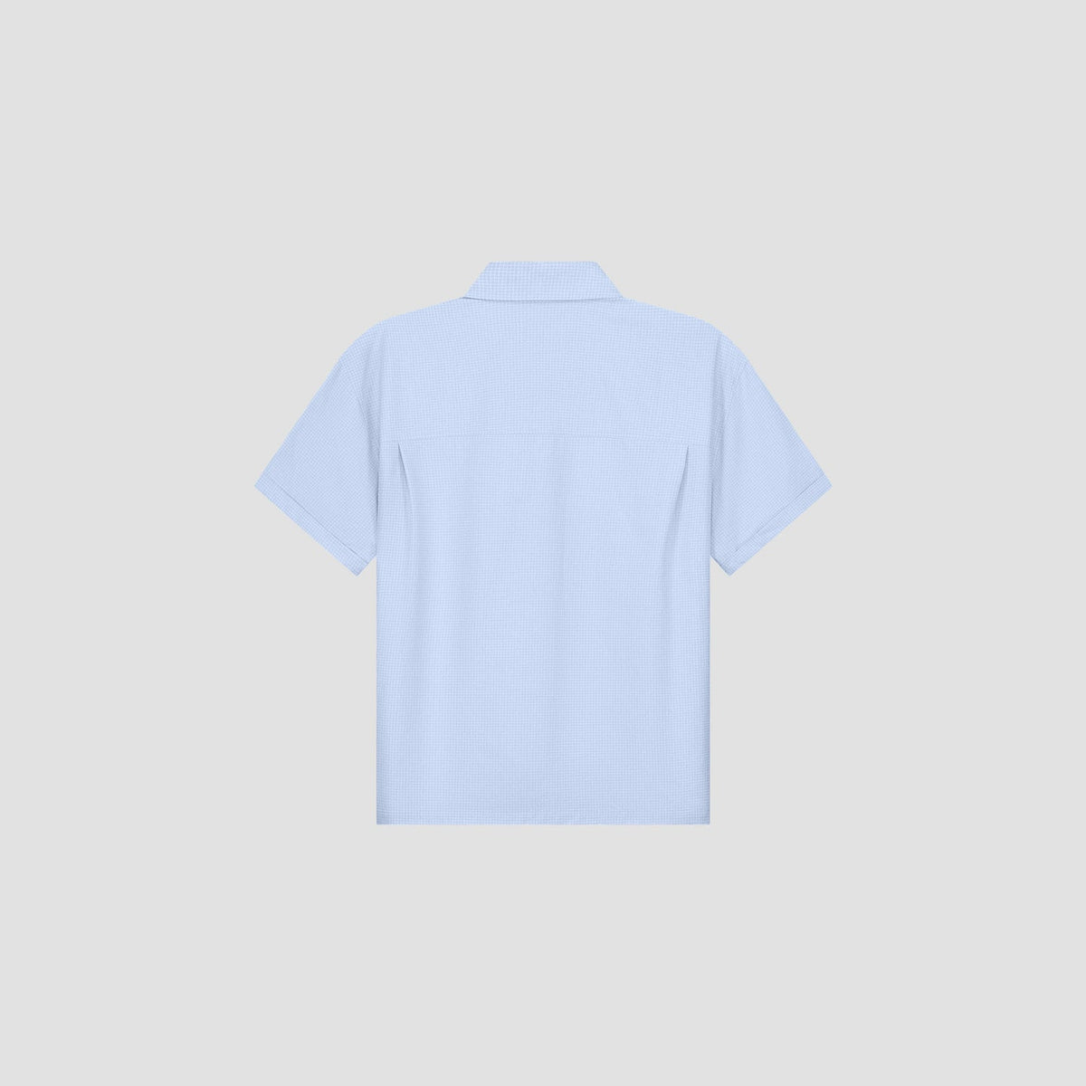 BOXY MINI CHECK SHIRT | SURF BLUE
