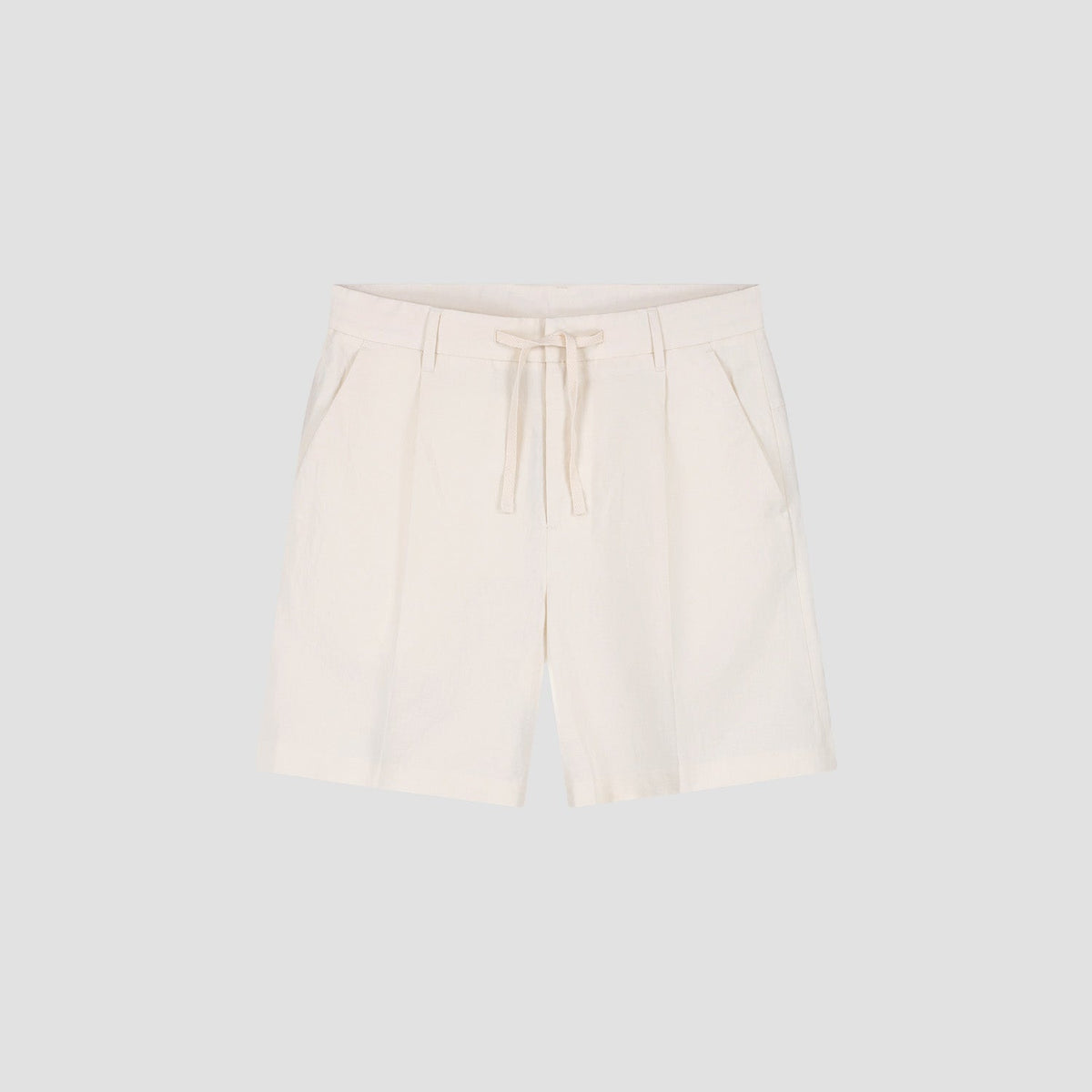COTTON LINEN SHORTS | OFF WHITE