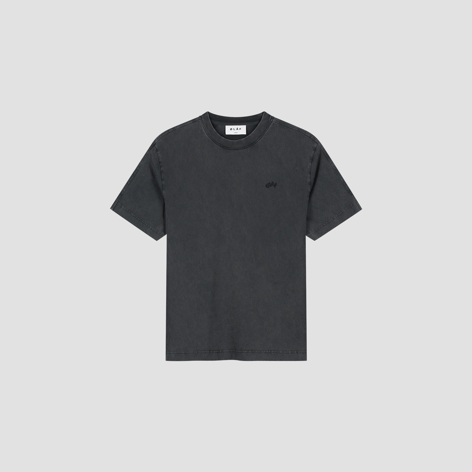 Washed Signature Tee - Charcoal