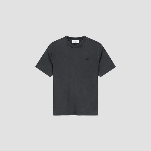 Washed Signature Tee - Charcoal