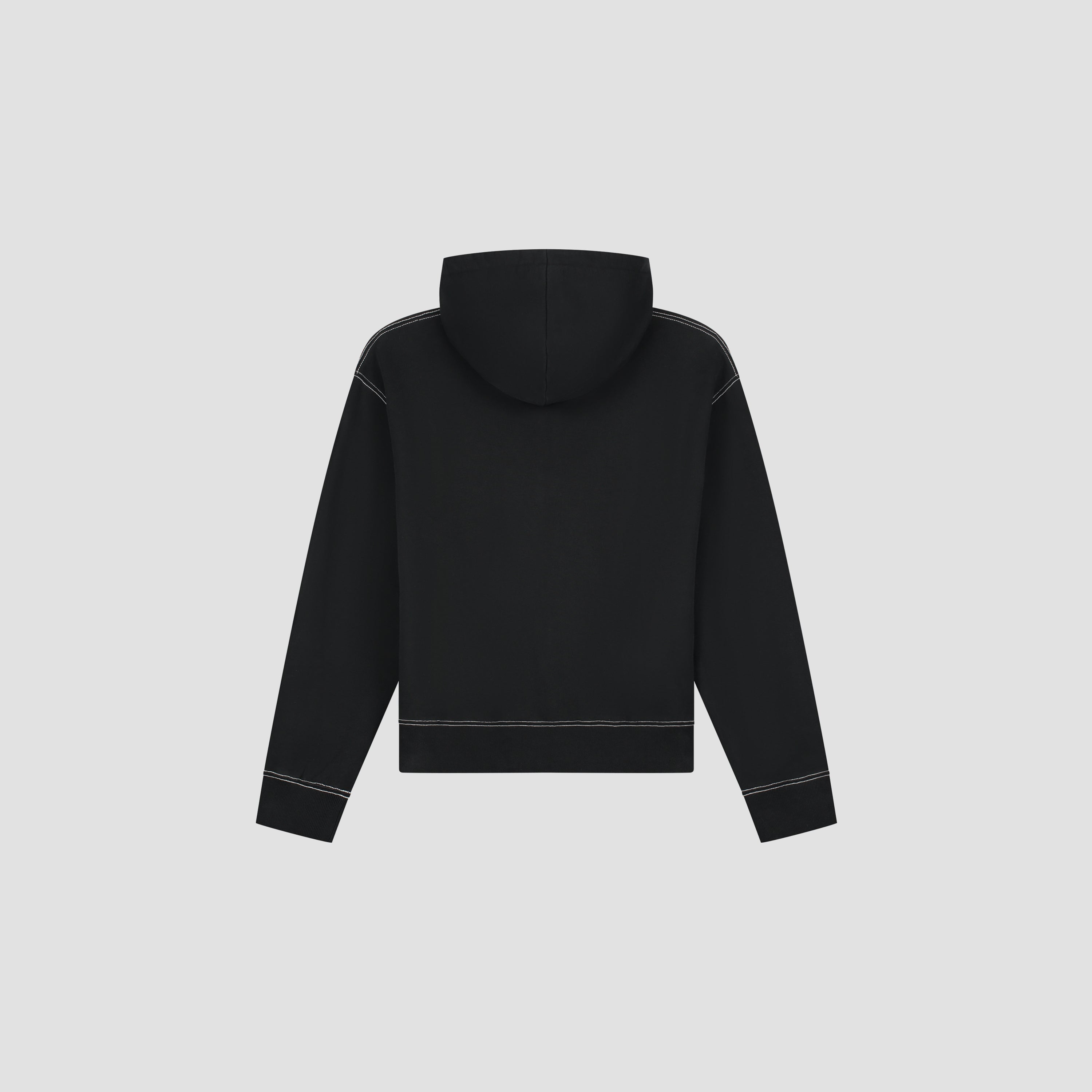 Contrast Signature Zip Hoodie - Black – OLAF