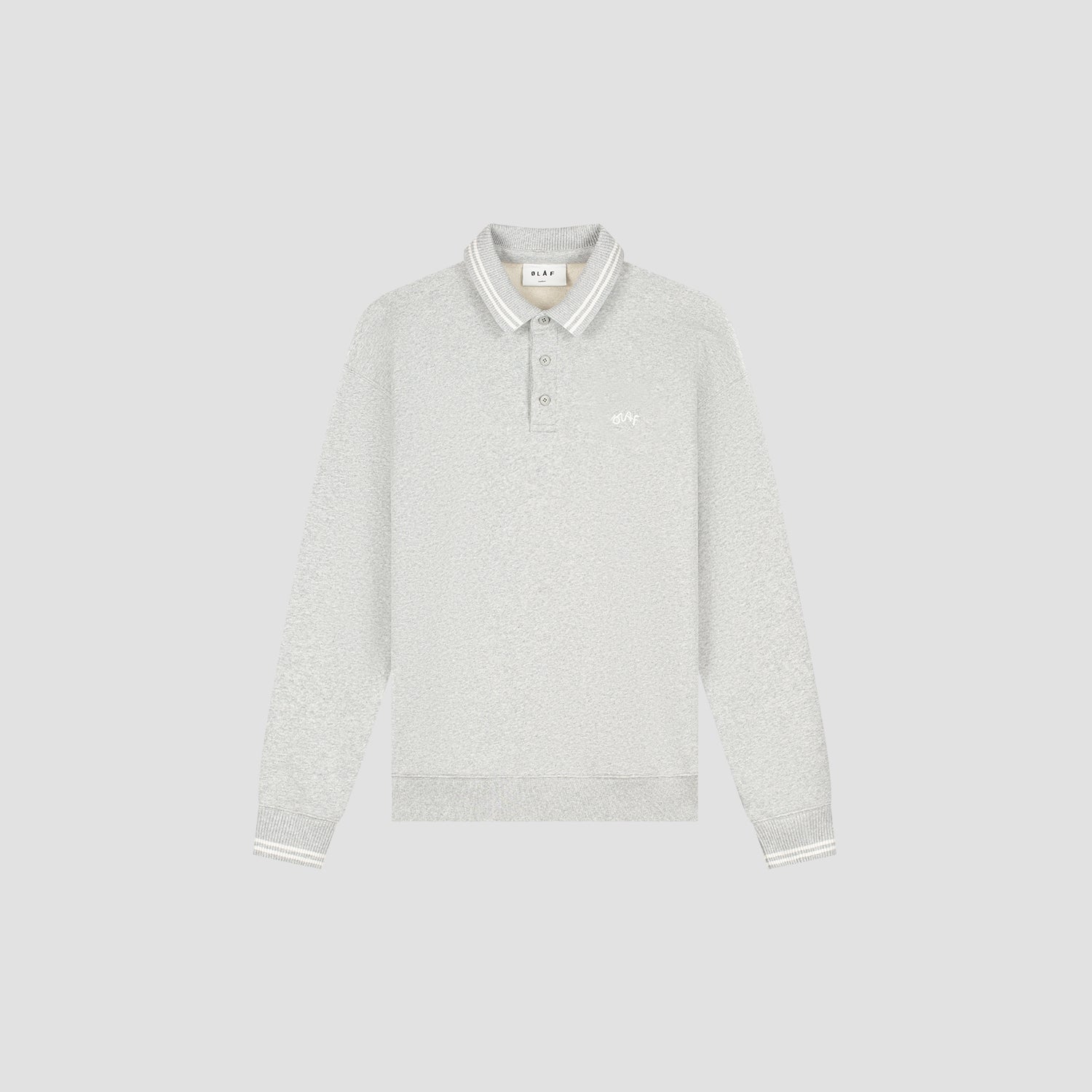 Tipping Detail Oversized Polo - Heather Grey