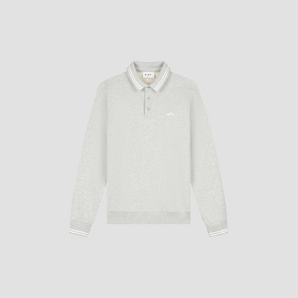 Tipping Detail Oversized Polo - Heather Grey