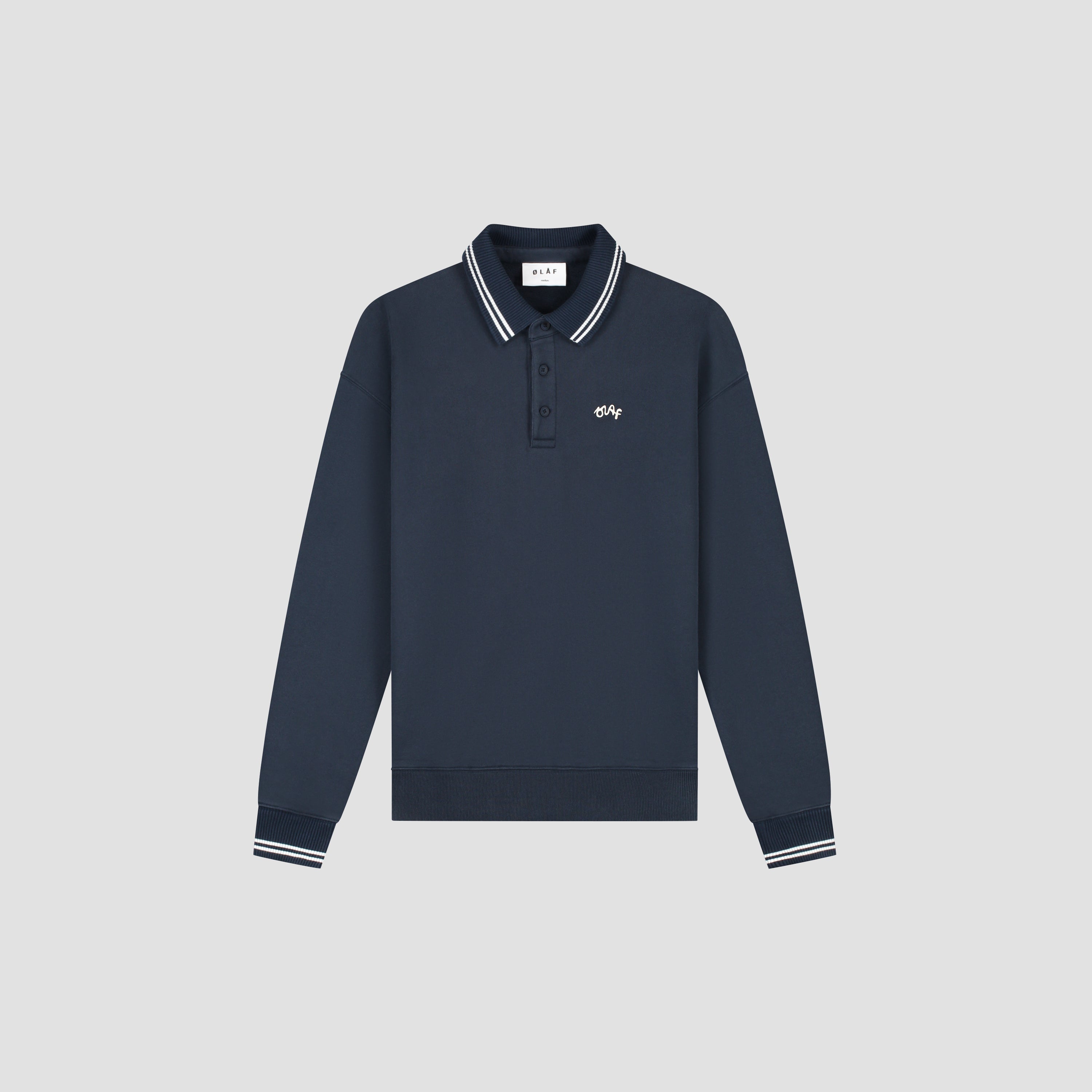 Tipping Detail Oversized Polo - Navy