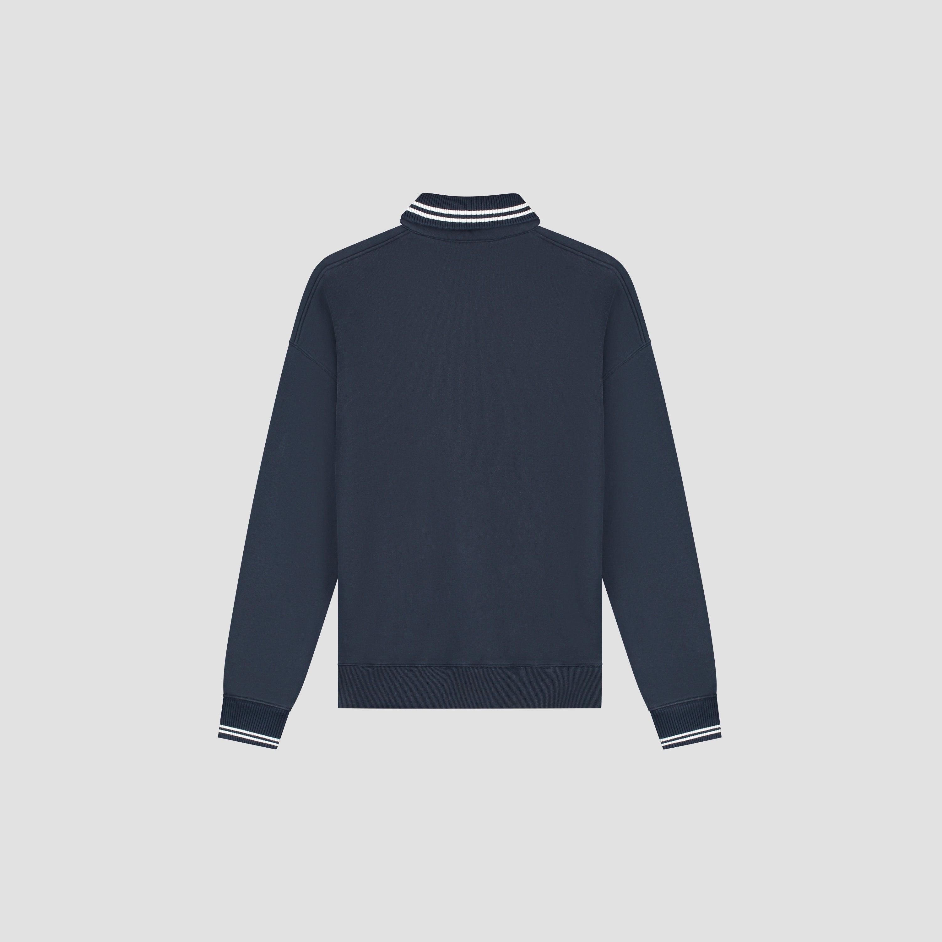 Tipping Detail Oversized Polo - Navy