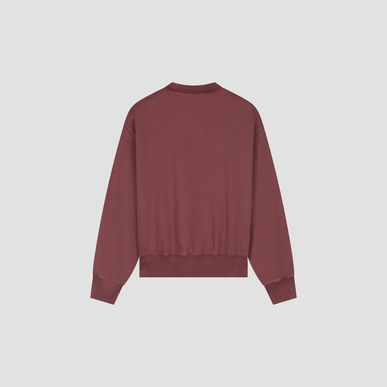 Washed Signature Boxy Crewneck - Rum Raisin