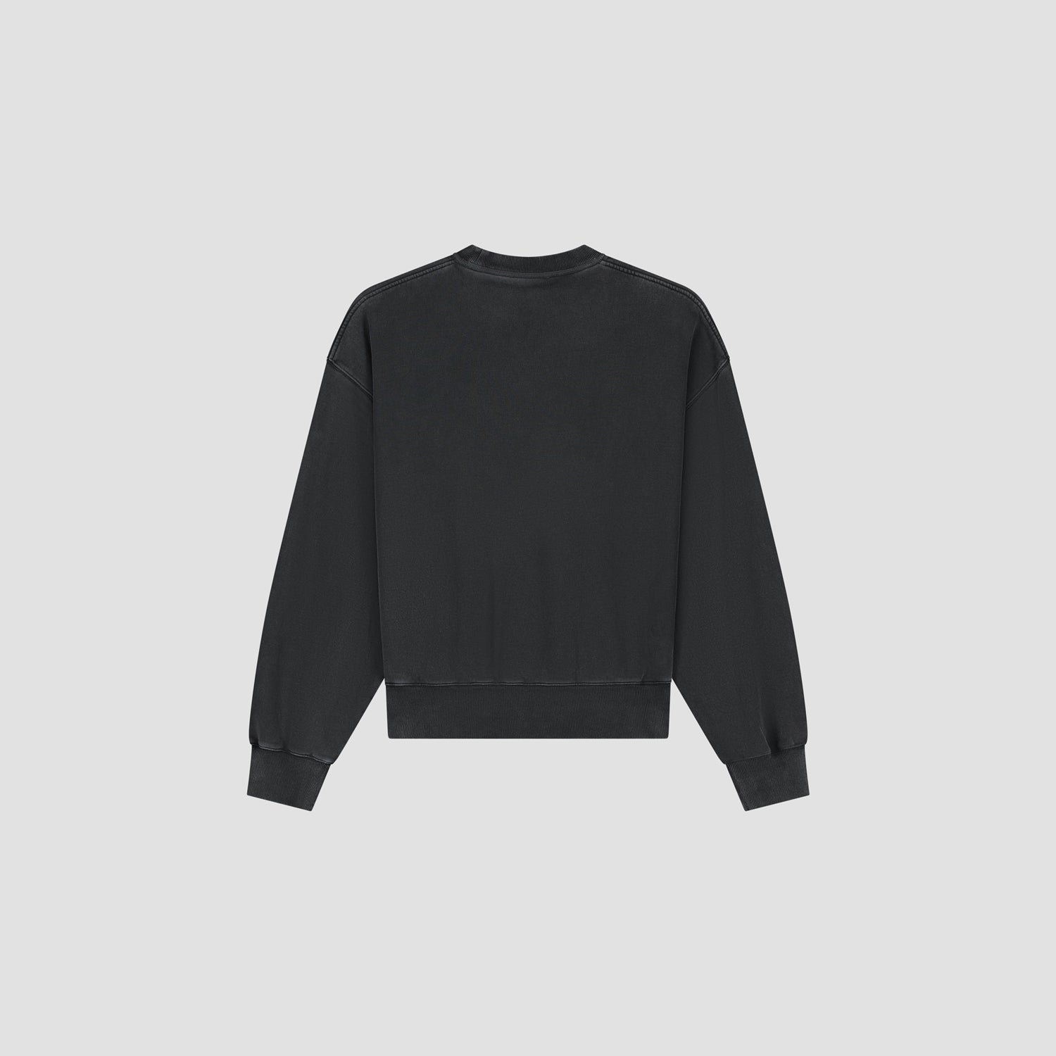Washed Signature Boxy Crewneck - Charcoal