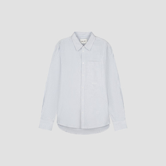 Monogram Embro Oxford Shirt - Blue Stripe