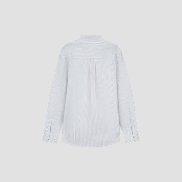 Monogram Embro Oxford Shirt - Blue Stripe