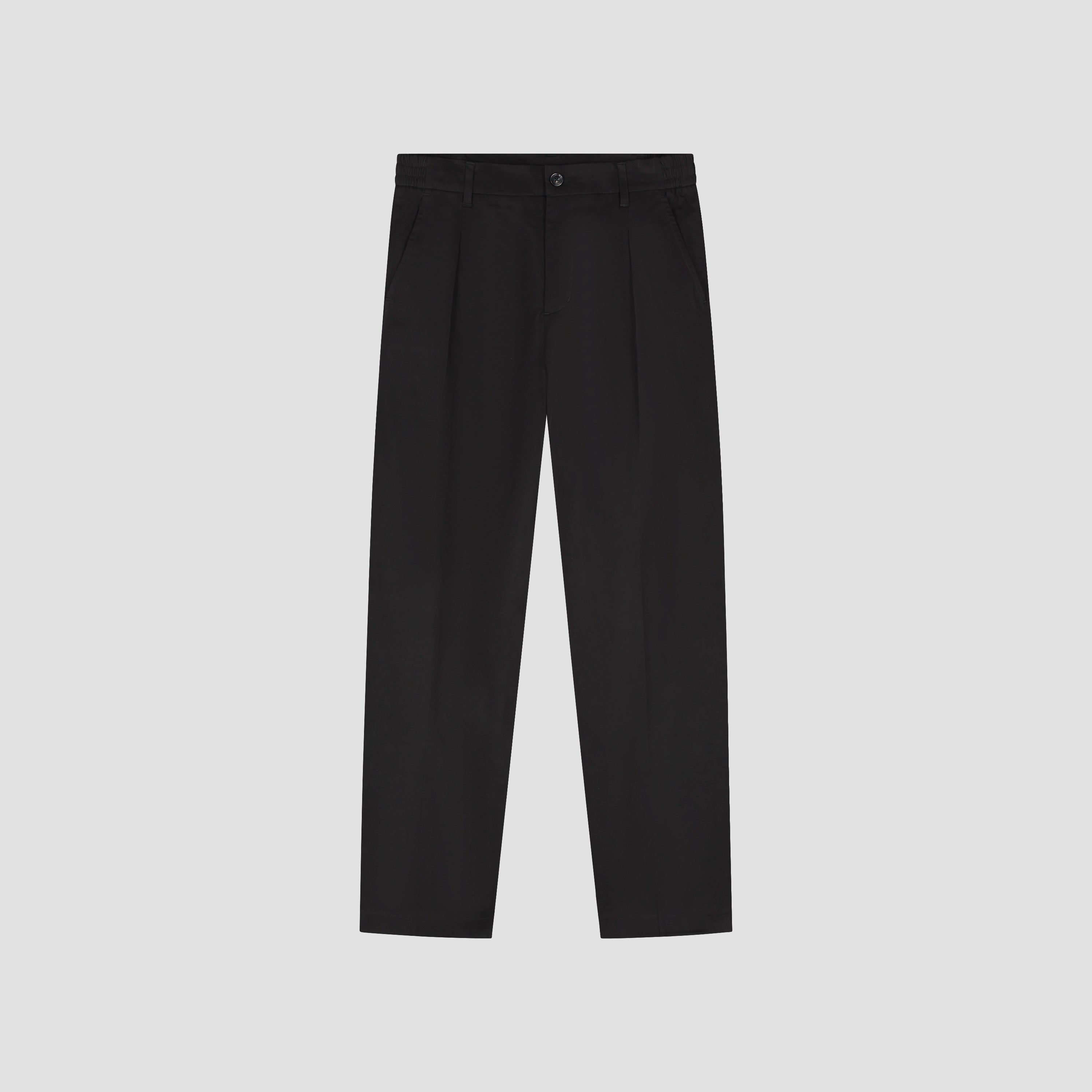 Regular Pleated Pant - Black