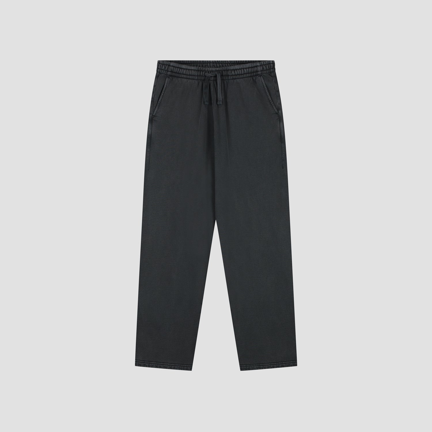 Washed Signature Straight Leg Sweat Pant - Charcoal