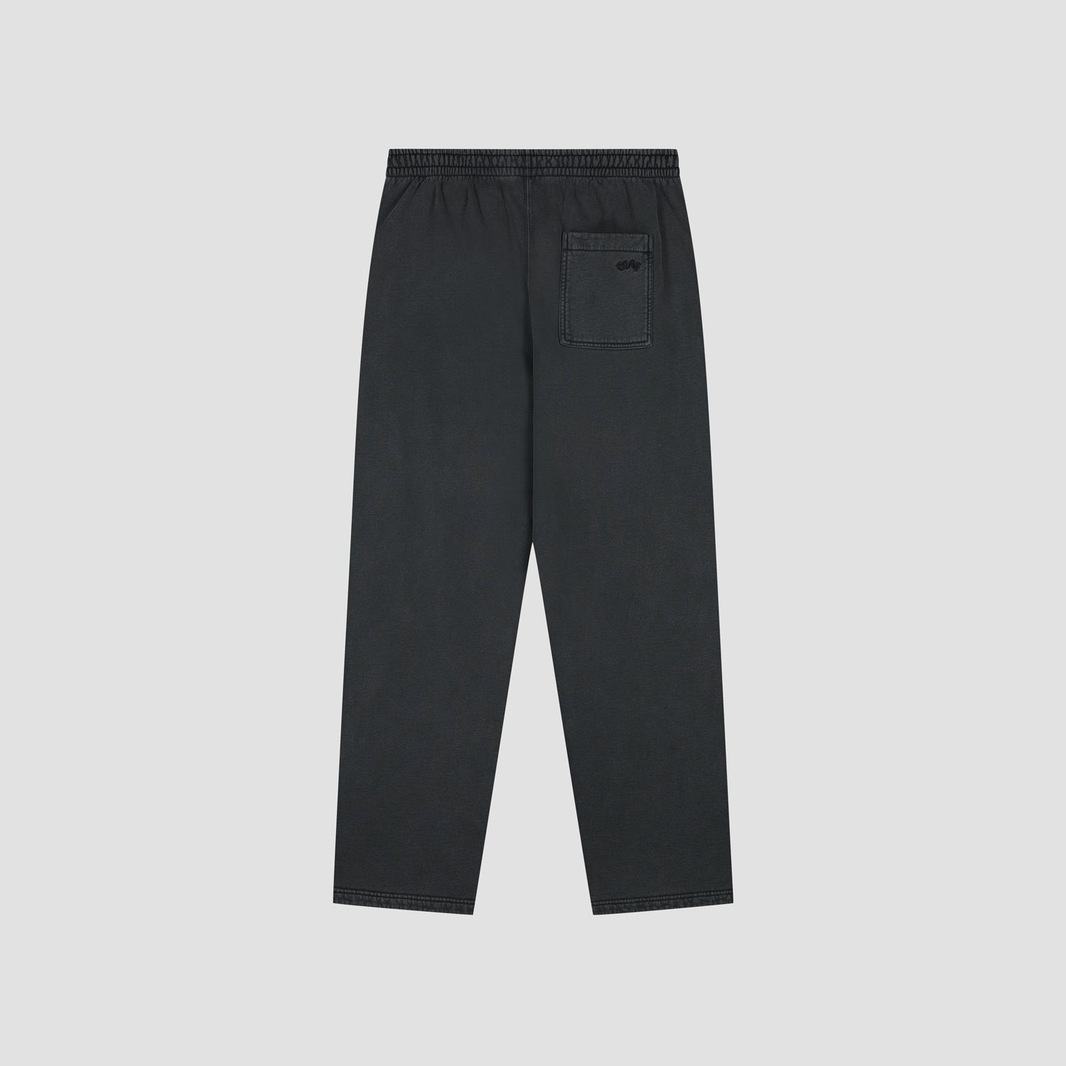 Washed Signature Straight Leg Sweat Pant - Charcoal