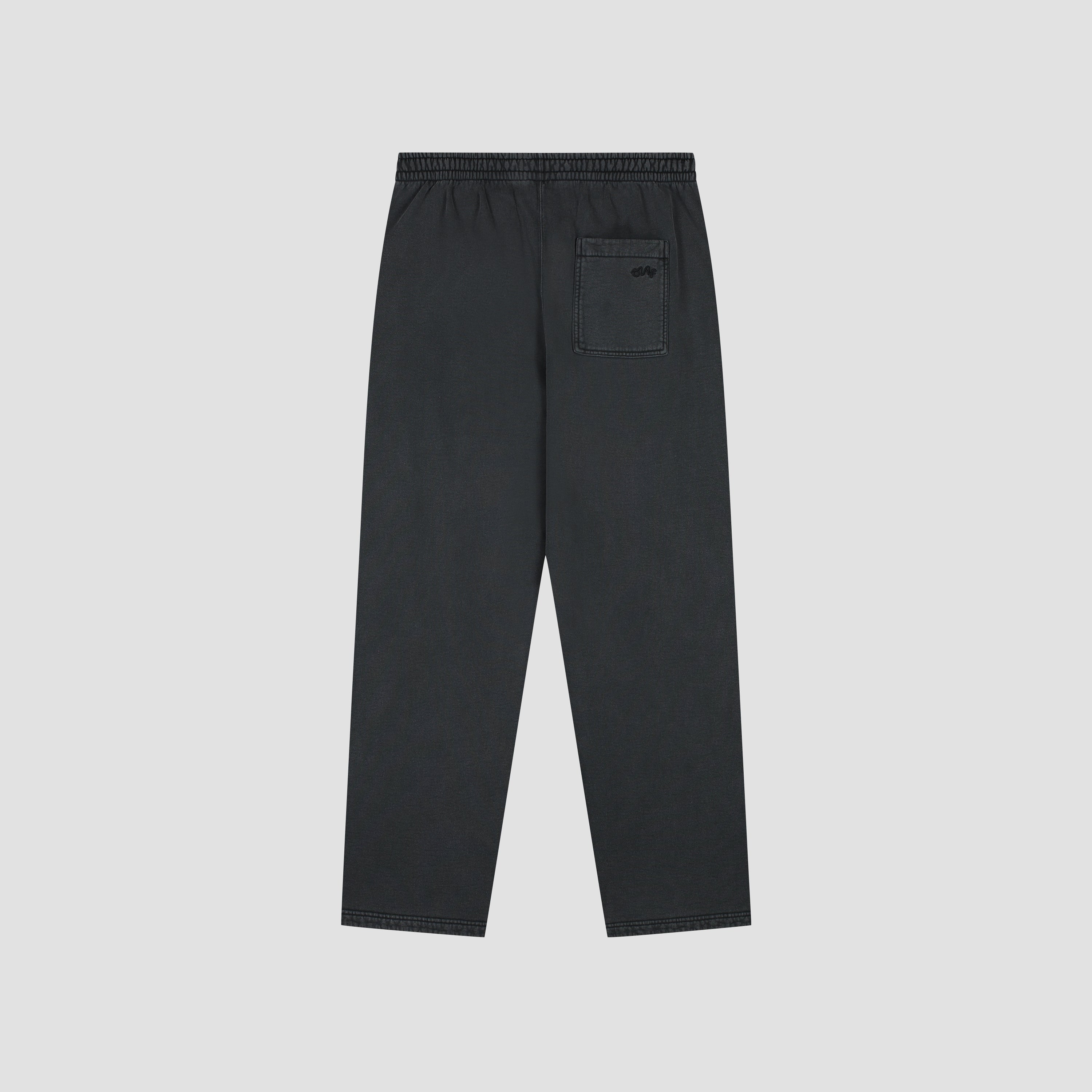 Washed Signature Straight Leg Sweat Pant - Charcoal