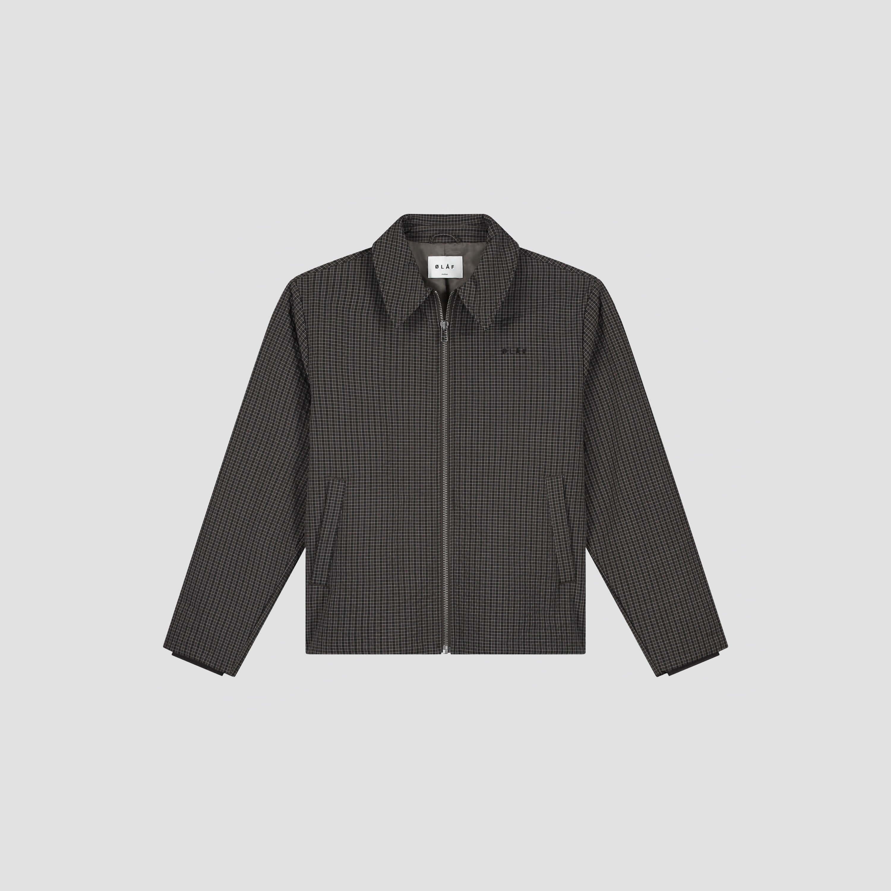 Checked Padded Coach Jacket - Hot Fudge
